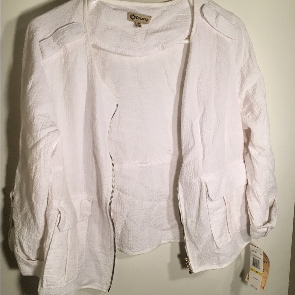 White linen jacket new democracy